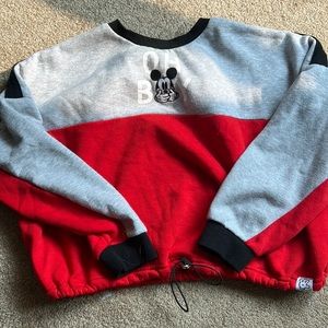 Mickey “oh boy” cropped sweatshirt